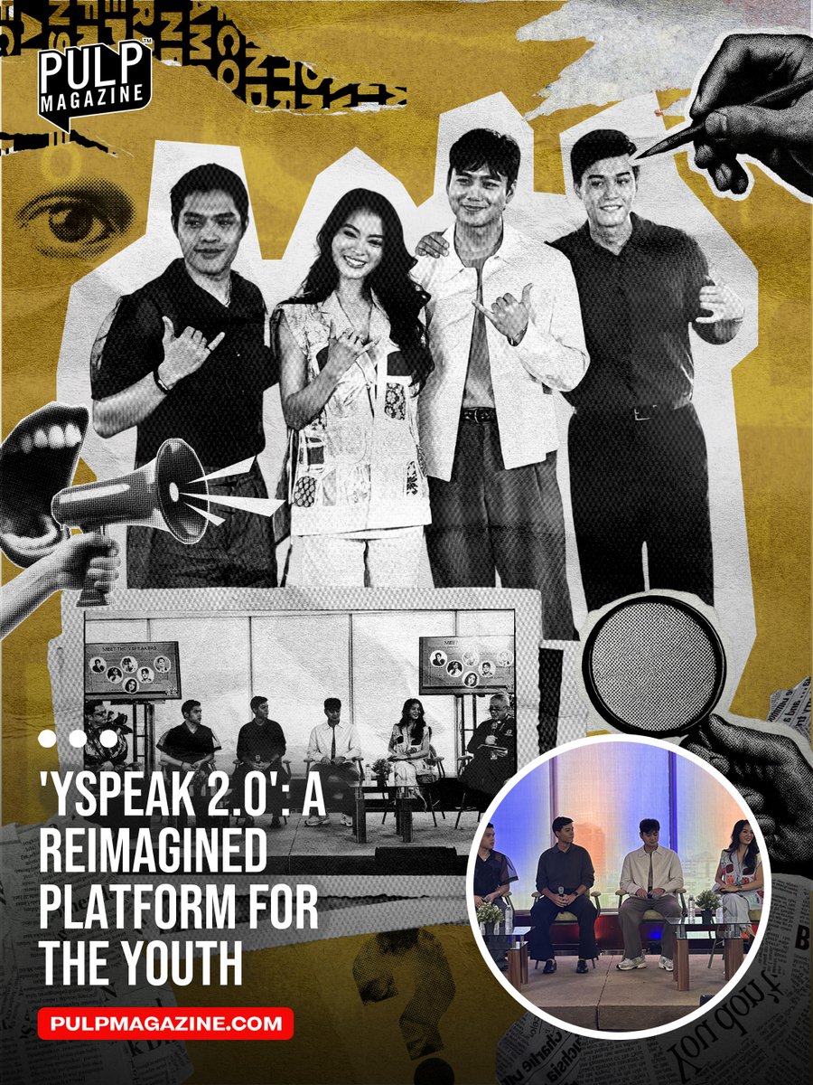 PULPMagazinePH's tweet image. Its new set of hosts aim to use their voices to advocate for various issues of the country through the multi-awarded show.

READ: tinyurl.com/YSpeak-Platfor… 

#YSpeak #youth #advocacy #PULPMagazine
