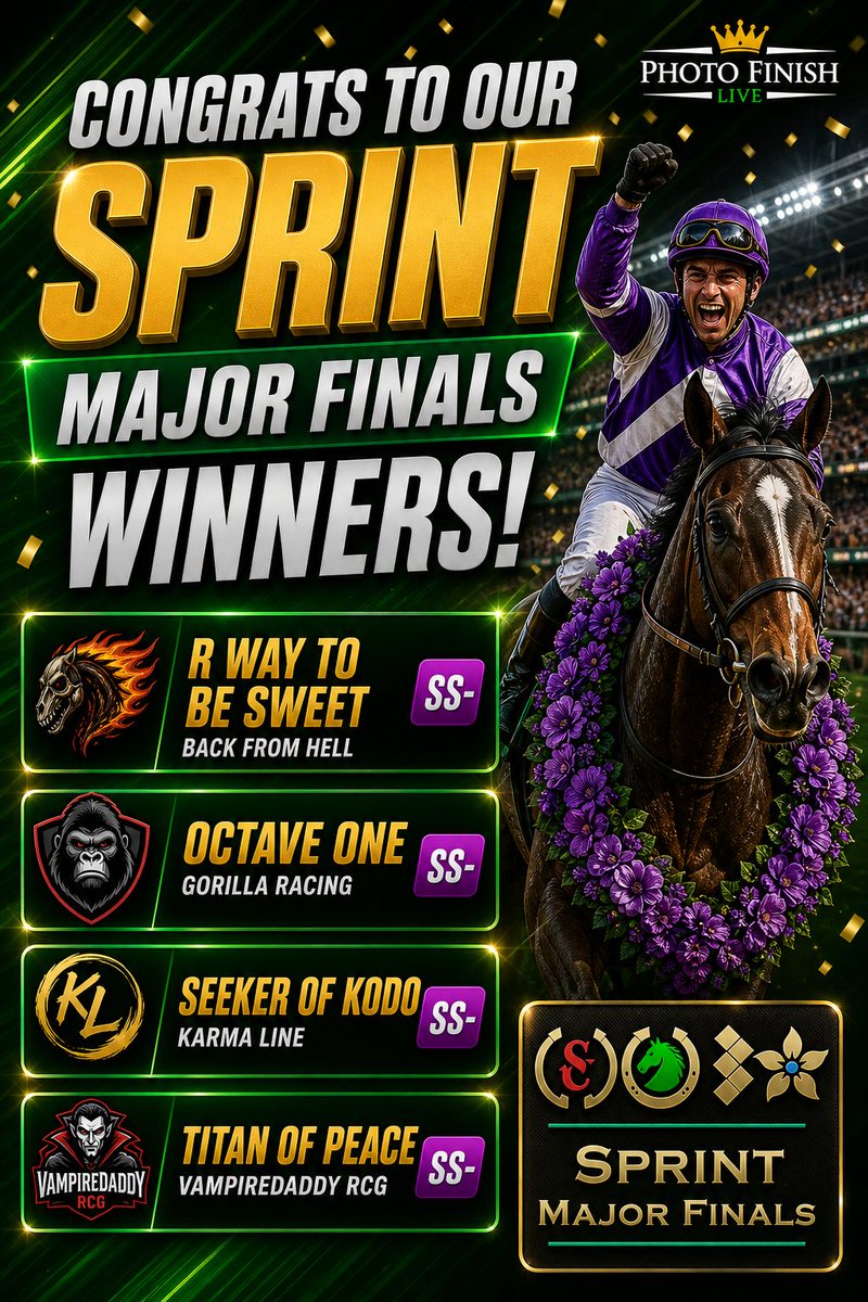 Photo Finish™ LIVE 🐎 Virtual Horse Racing tweet media
