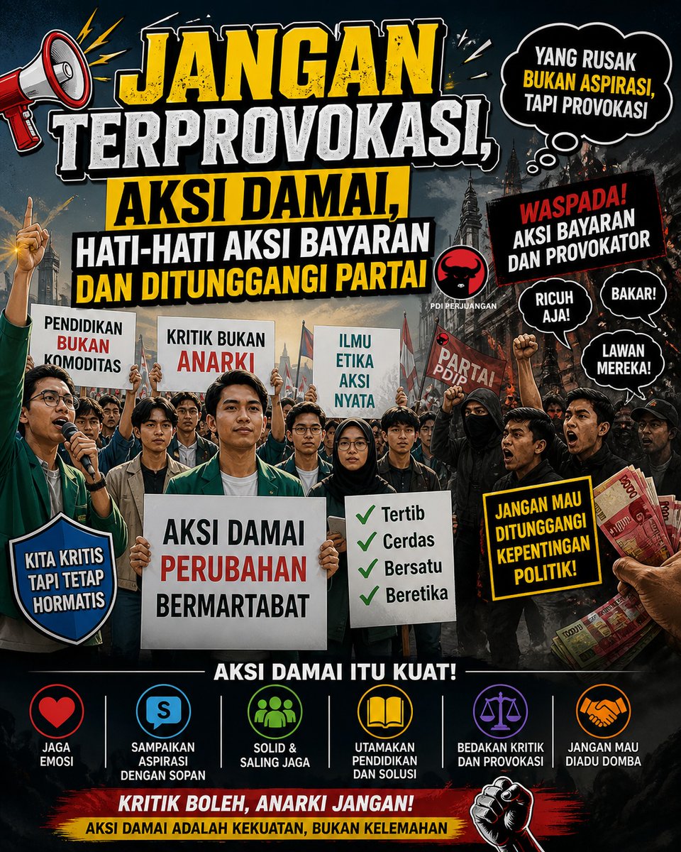 VoxShield72's tweet photo. Jangan gampang terprovokasi, guys! Yuk, terus diskusi dengan pikiran terbuka. Kita bisa jadi solusi untuk negeri ini! ✨👊 https://t.co/Ngb2qA4hkx
