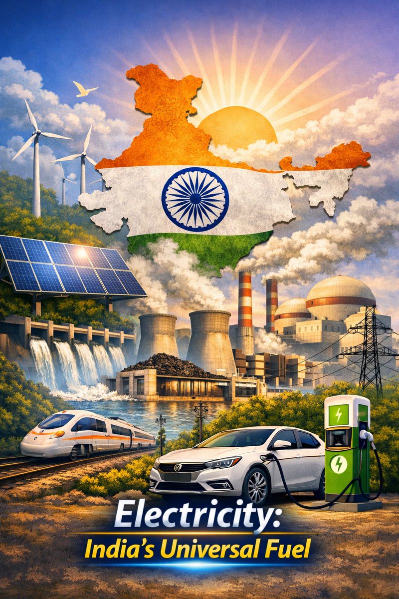 TechyMandeep's tweet photo. Sir
India must speed up electricity produced from coal, wind, solar, hydro, nuclear⚡
Electricity is only fuel we can produce for cooking, transport, industry, all sectors
Let’s build infrastructure for EV revolution! 🌱
@MHI_GoI @NITIAayog @PowerMinIndia @PIB_India #CleanEnergy https://t.co/b5XIwBha1g