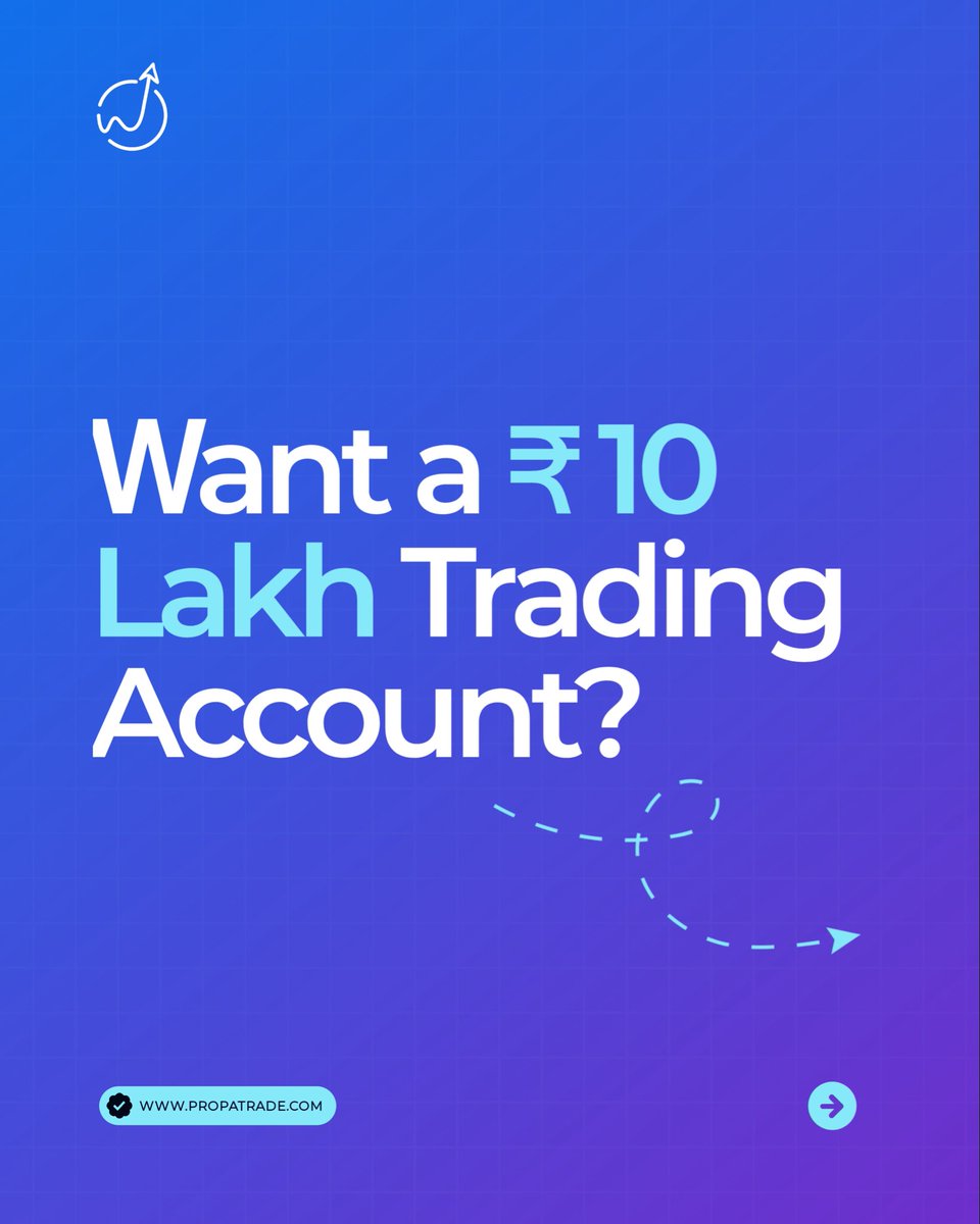 PropaTrade's tweet image. Ready to trade with ₹10L capital? Prove your strategy and get funded today. 

Join India’s  Largest Trading Community now!

propatrade.com 

#FundedTrader #GetFunded #TradingIndia #ScaleYourTrading #CapitalAccess #TradeSmart #Propatrade