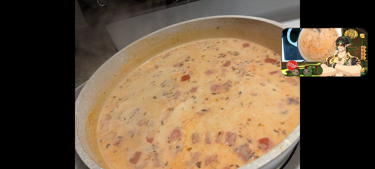 SmolFeralGoblin's tweet photo. Making hatchling soup along with Croc 🐊
Yay, cooking stream!!
Can confirm it smells as good as it looks.
#Croccument #cookingstream https://t.co/jVYUwGQlQU