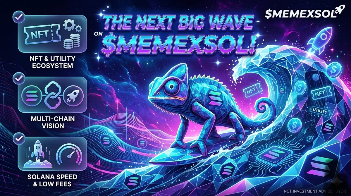 TR_MemeX_TR's tweet image. 🚨​THE NEXT BIG WAVE ON SOLANA: $MEMEXSOL! 🌊🔥

🔥​The meme world is evolving. With #Memexsol, you're not just joining a community—you're stepping into a massive #NFT and utility-driven #ecosystem.

​🚀 Don’t miss out on this early-stage opportunity!

​💎 Poised to become the