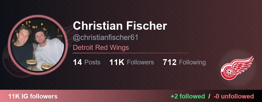 NHLFollowTrack's tweet image. 👉 christianfischer61 (Christian Fischer) started following 2 and unfollowed 0:

✅ eliana.shephard (Eliana Shephard)
🔗 instagram.com/eliana.shephard
✅ fuzzlord (Oscar Ross (SPR))
🔗 instagram.com/fuzzlord

#LGRW #NHL