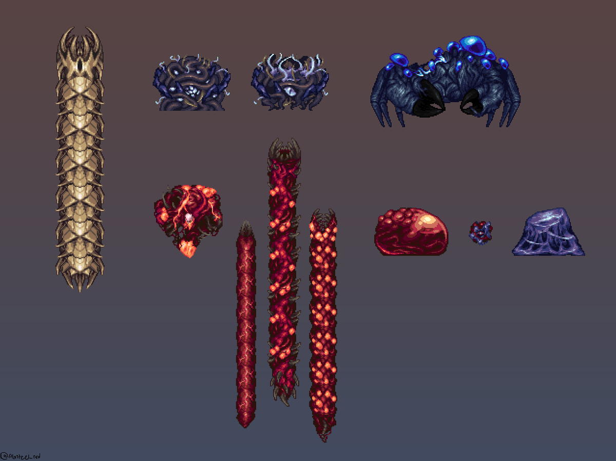 respriting calamity bosses for fun part 1 #calamity #calamitymod #terraria