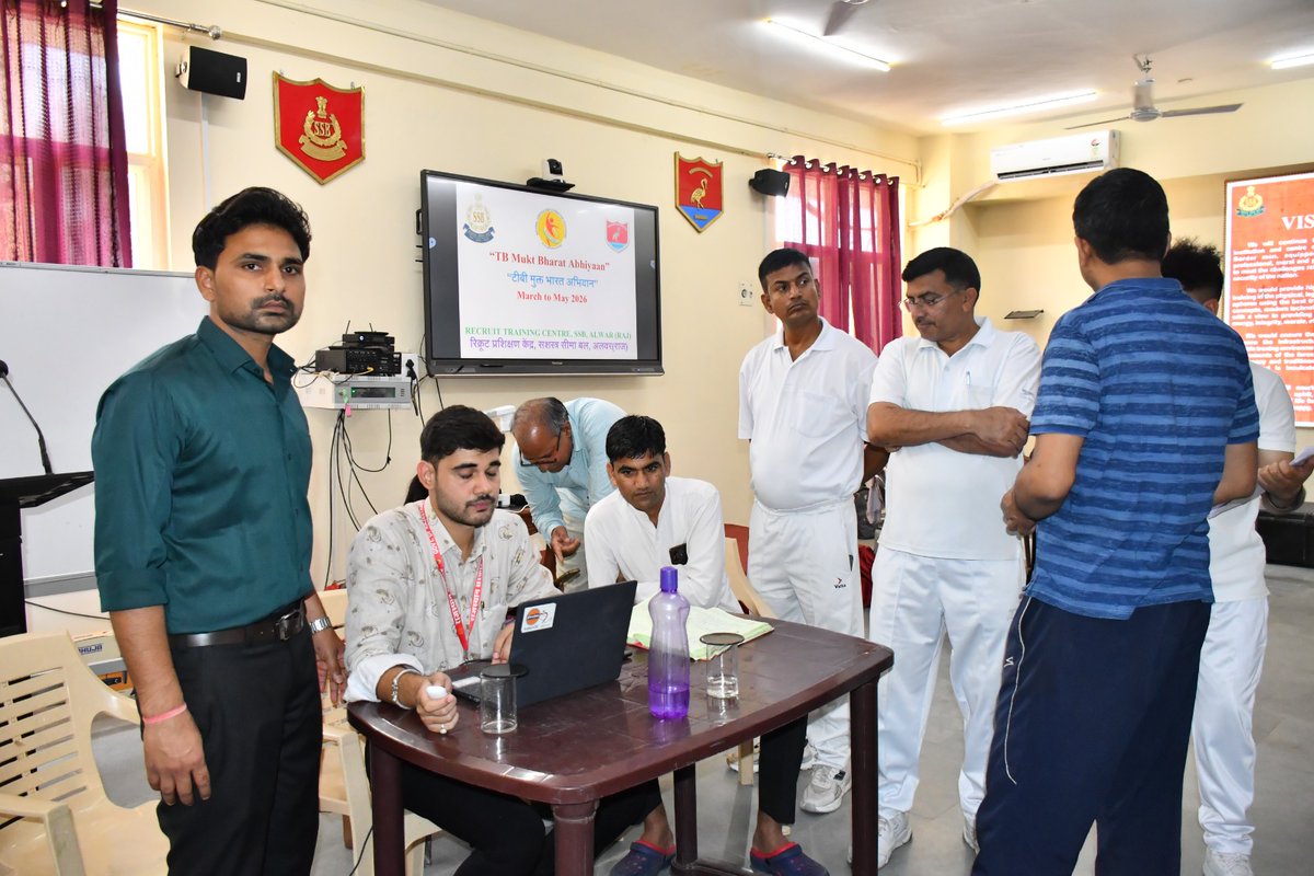 SSBRTCAlwar's tweet photo. यह कार्यक्रम जिला अस्पताल अलवर एवं सी.एच सी. लक्ष्मणगढ़ के टीम के सहयोग से प्रभावी रूप से संचालित किया गया। इस अवसर लगभग 320 बलकर्मियों एवं प्रशिक्षुओं को टीबी रोग के प्रति जागरूक एवं  उनकी जांच की गई । https://t.co/c0vzKxPxjR