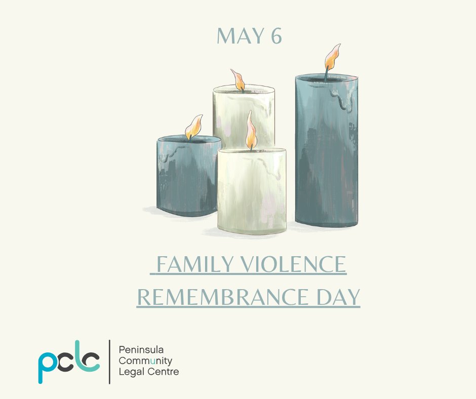 PeninsulaCLC's tweet photo. National Family Violence Remembrance Day is Wednesday, May 6. PCLC are remembering and honouring those who have lost their lives due to family and domestic violence.

Please join us. https://t.co/AzWbUAgkIk