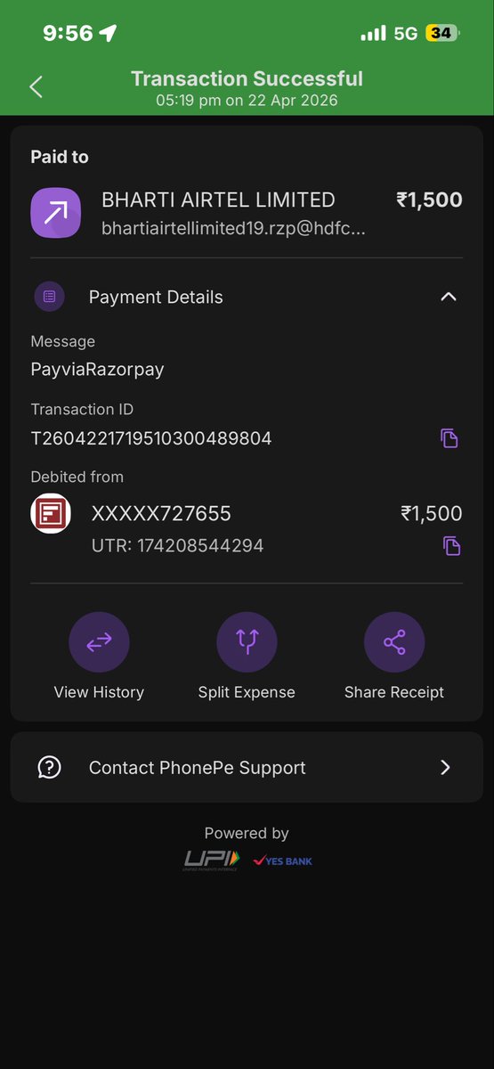 Impavan29's tweet photo. @airtelindia @airtelnews i have paid for my internet tv its been a while no response from your team, better i should have opted @JioCare https://t.co/RF9Q5eYHWV