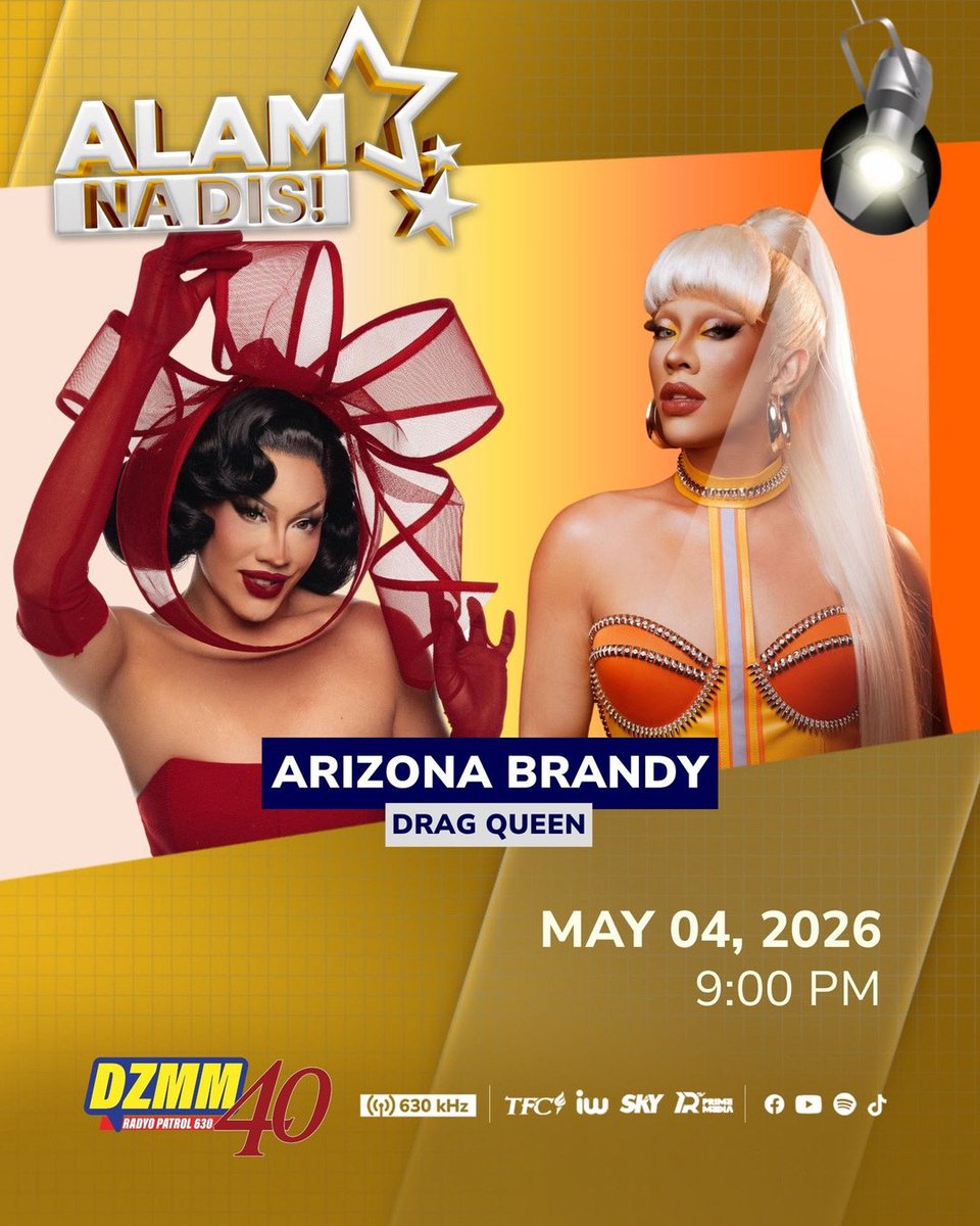 Arizona B on the airwaves! 🎙️

Abangan ang guesting ni <a href="/arizonabrandy/">Arizona Brandy</a> sa Alam Na Dis via DZMM Teleradyo, 9PM tonight! See you!! 🧡