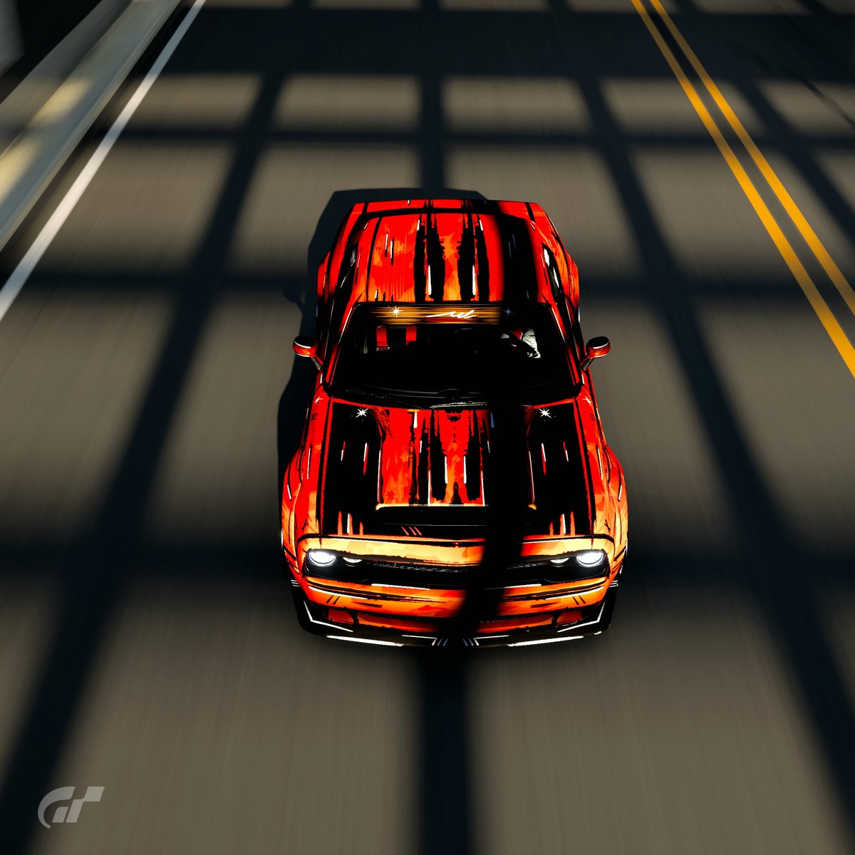 hazusukeyz's tweet photo. The Inked Challenger
β#DodgeChallenger β#MuscleCar
#GT7 #ThanksLiveryCreators
#VirtualPhotography #VPWorld https://t.co/oacS6DzJ9y