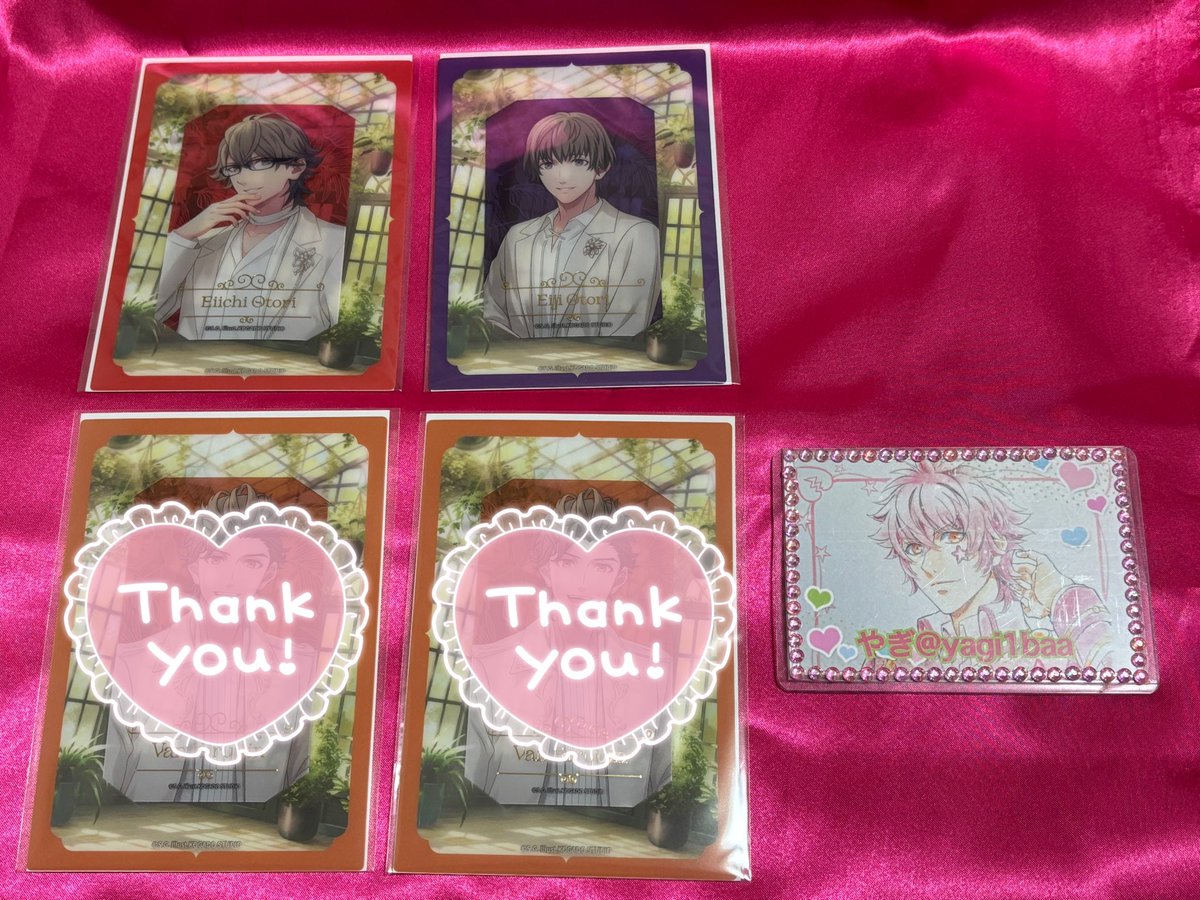 yagi1baa's tweet photo. 【交換】うたプリ HE★VENS GARDEN ヘヴガ ヘヴ庭 ビジュアルカード ビジュカ I'm into you! Sweet&amp;Bitter

♣︎譲
瑛一 瑛二 

♥︎求
同異種 大和 or 定価＋送料

⚠︎郵送のみ
⚠︎異種はWLビジュカ優先

検索からでもお気軽にお声かけください

#やぎ取引 https://t.co/xejmv7OS9z