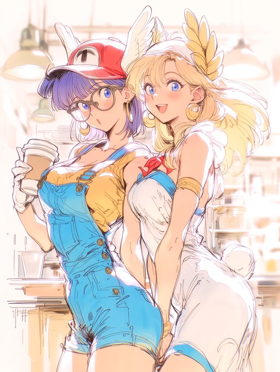 zampy68's tweet image. Have a great week fam♥️
Arale &amp;amp; Pollon☕️
#anime