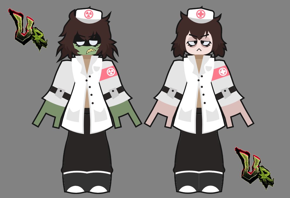 br_bomberman's tweet image. Dr. Lucy: Design for a trash zombie gaem thats still unannounced and completely unknown.

she's divorced btw.
#ROBLOX #RobloxArt