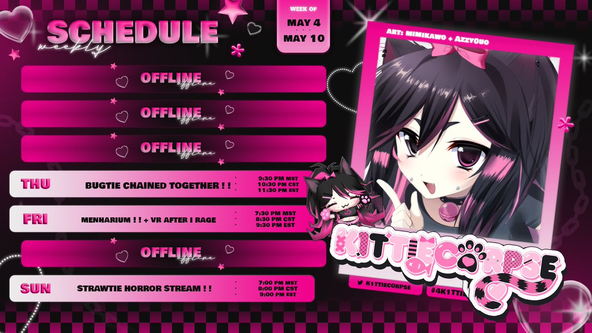 【❤︎kitty107❤︎様】オーダーページ ⋆ ˚｡⋆୨୧˚ 𝐊𝟏𝐓𝐓𝟏𝐄'𝐒 𝐒𝐂𝐇𝐄𝐃𝐔𝐋𝐄 — 𝟓.𝟎𝟒–𝟓.𝟏𝟎