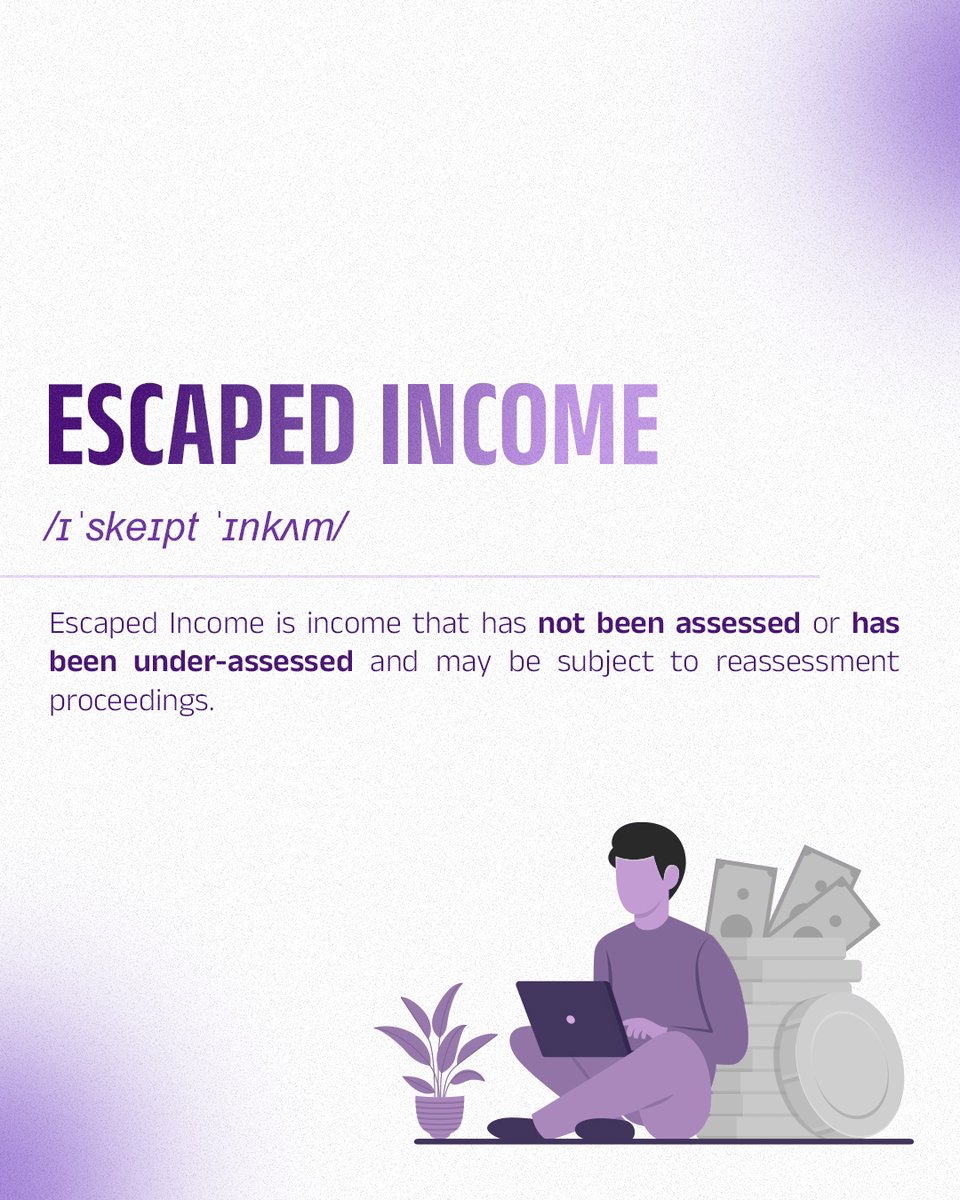hisabkitabsoft's tweet image. Escaped income means income that wasn’t assessed or was under-reported in your ITR. 

Let us explain how it’s identified, when reassessment applies, and how to fix it correctly under the tax law.

#Income #escapedincome #ITR #hisabkitab