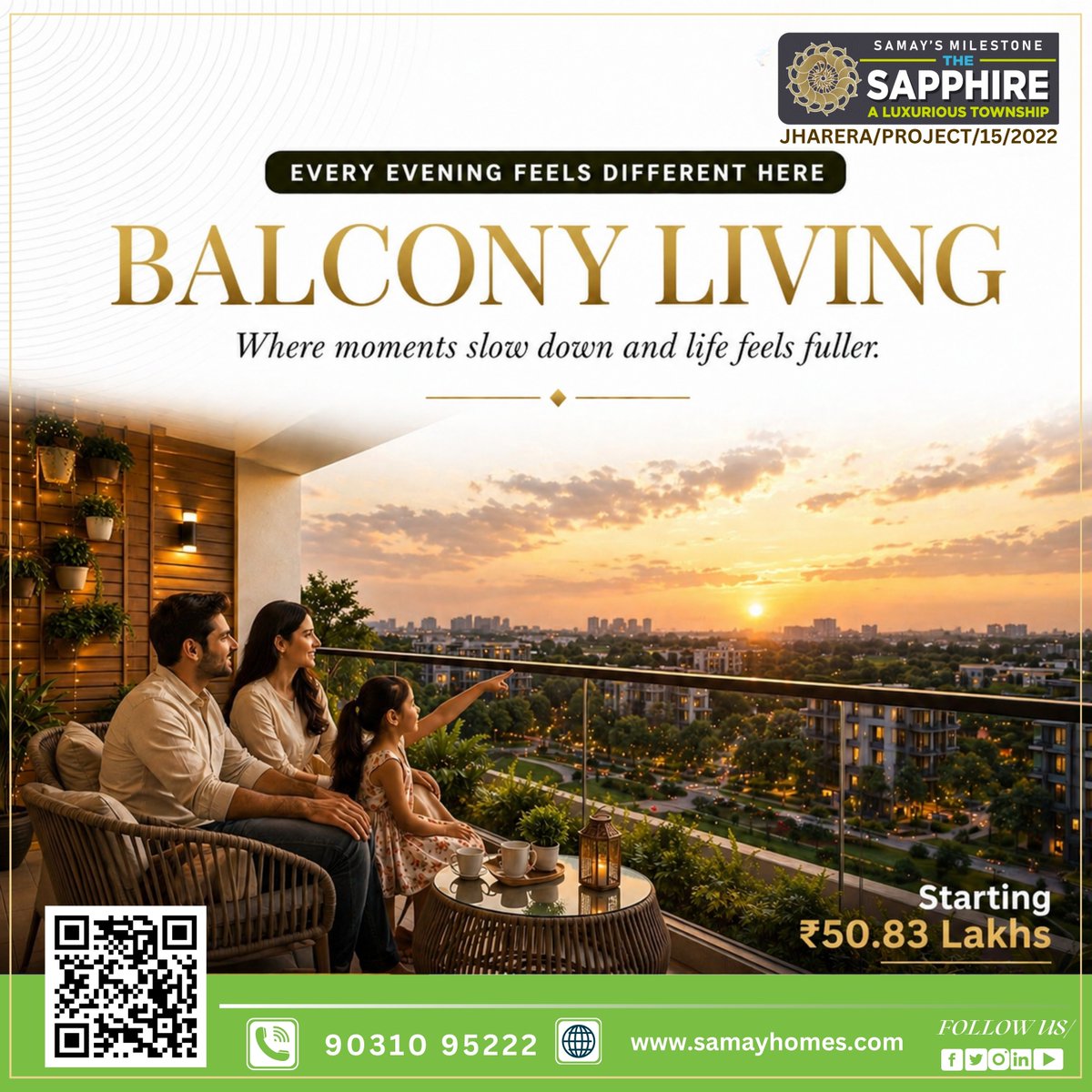 samayhomes's tweet photo. The best part of your day shouldn’t be outside your home. 

At The Sapphire, evenings aren’t rushed — they’re experienced.A quiet cup of tea, a skyline that glows, and moments that bring you closer to what truly matters. https://t.co/towT2yNwJK