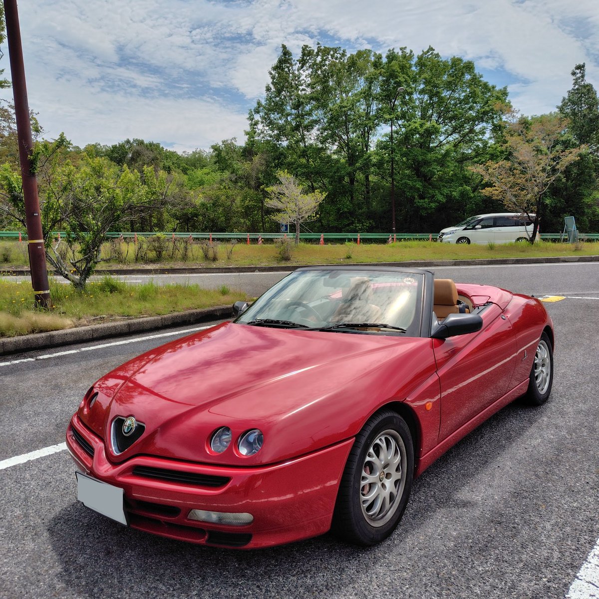 sakatake3339's tweet image. 雨上がったのでちょっとだけドライブ😊
#AlfaRomeo #916spider