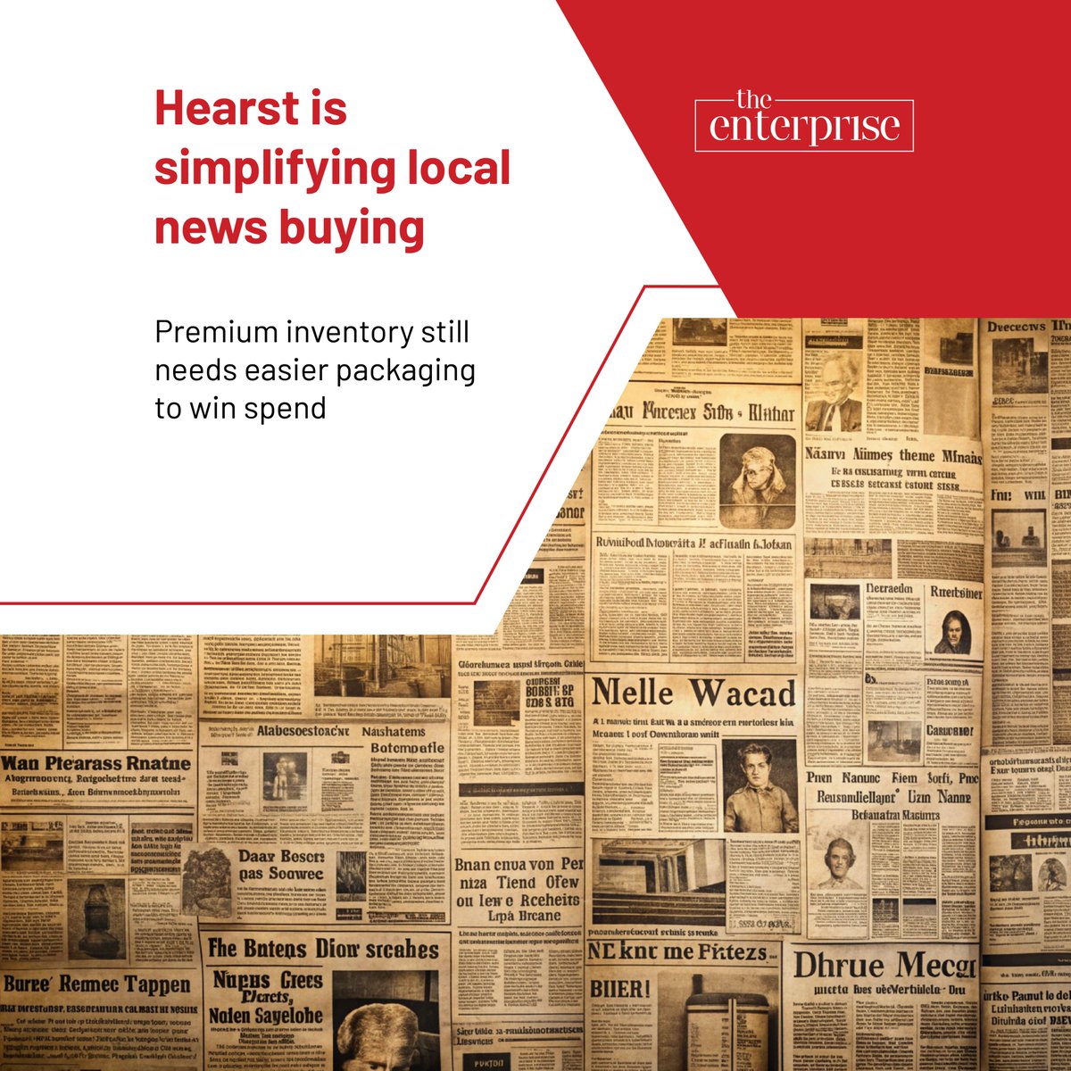AtTheEnterprise's tweet image. Premium news isn’t the problem. Buying it is. Hearst is fixing that with a unified marketplace built for scale.

🌐:theenterprise.news

#Programmatic
#Publishing
#LocalNews
#MediaBuying
#Hearst