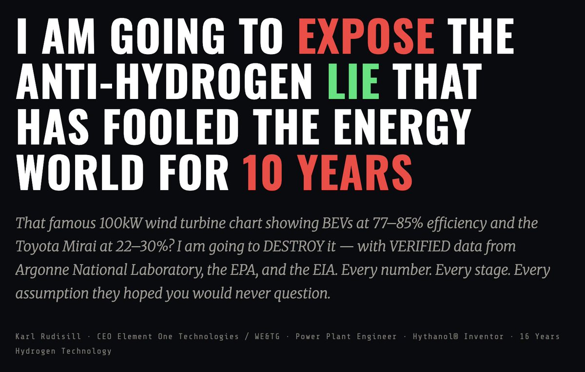 HydrogenCA's tweet photo. A good read from our friend Karl Rudisill that debunks myths about hydrogen and lays out the real numbers about the efficiency of fuel cell vehicles.

His LinkedIn post: https://t.co/X0bvmg8Y3q

His full landing page: https://t.co/0DRjKR5ee6 https://t.co/PucZCzrE6i