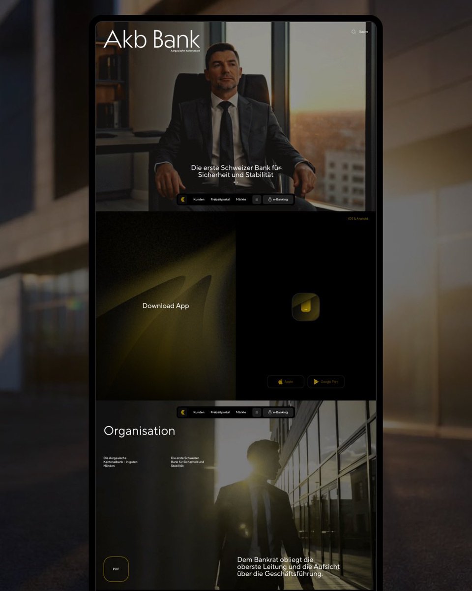 surenesweb's tweet photo. The concept of the AKB Bank website is a modern design with an emphasis on trust, stability and digital clarity. Minimalism, dark premium palette, clear structure and easy navigation for private and business clients. A balance of tradition and digital.

#webdesign #uidesign https://t.co/jqjdxHPTeS