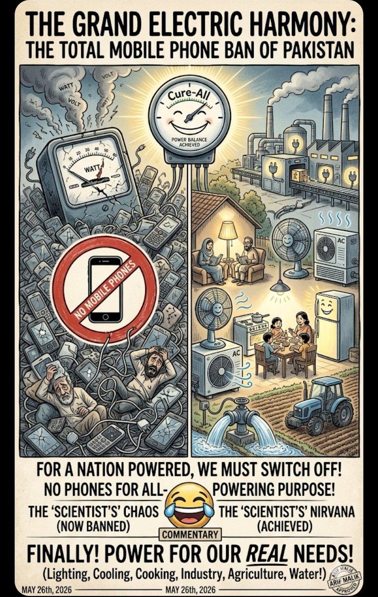SurakshaWelfare's tweet image. Ban mobile phones totally in n #Pakistan to save on electricity 2 B used for othr essential purposes like lightng, cooling (Fans, ACs &amp;amp; Fridges), cooking (electric stoves &amp;amp; MW owns), indstrl &amp;amp; agrcltr use, water supply, etc.

@GovtofPakistan @CMShehbaz @Qamarcheema @sajidtarar