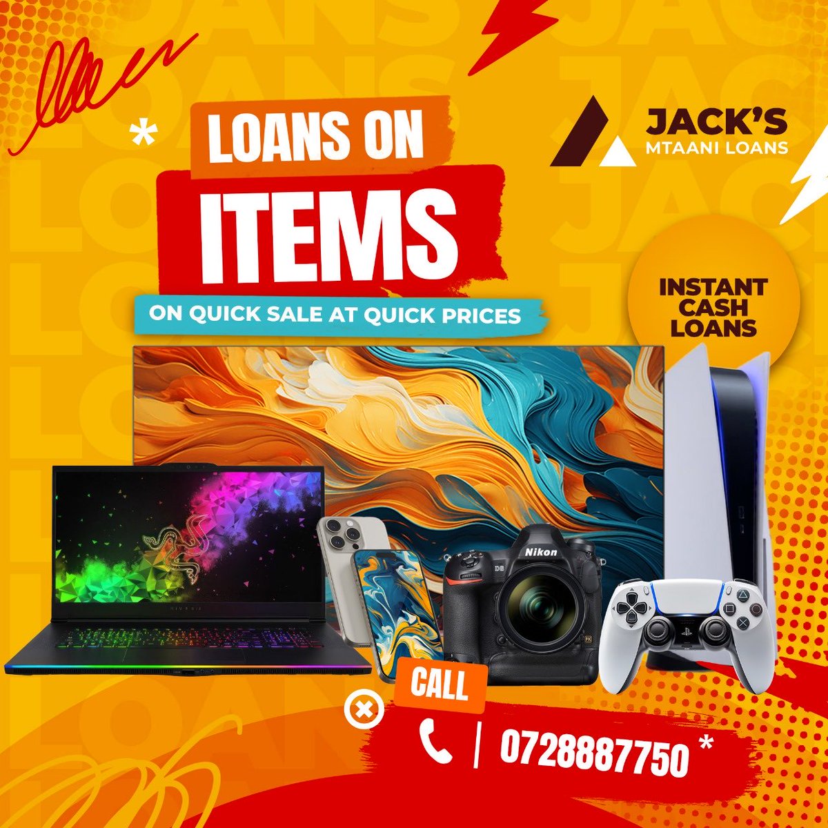 This week usiache bills zikukule kichwa while you can get Quick Instant Cash Loans on your Household Electronics,Tv Screens,Home theaters,Laptops,iPhones and all Apple accessories.Send photos of the Electronic on WhatsApp 07-28-887-750 tucome through asap!