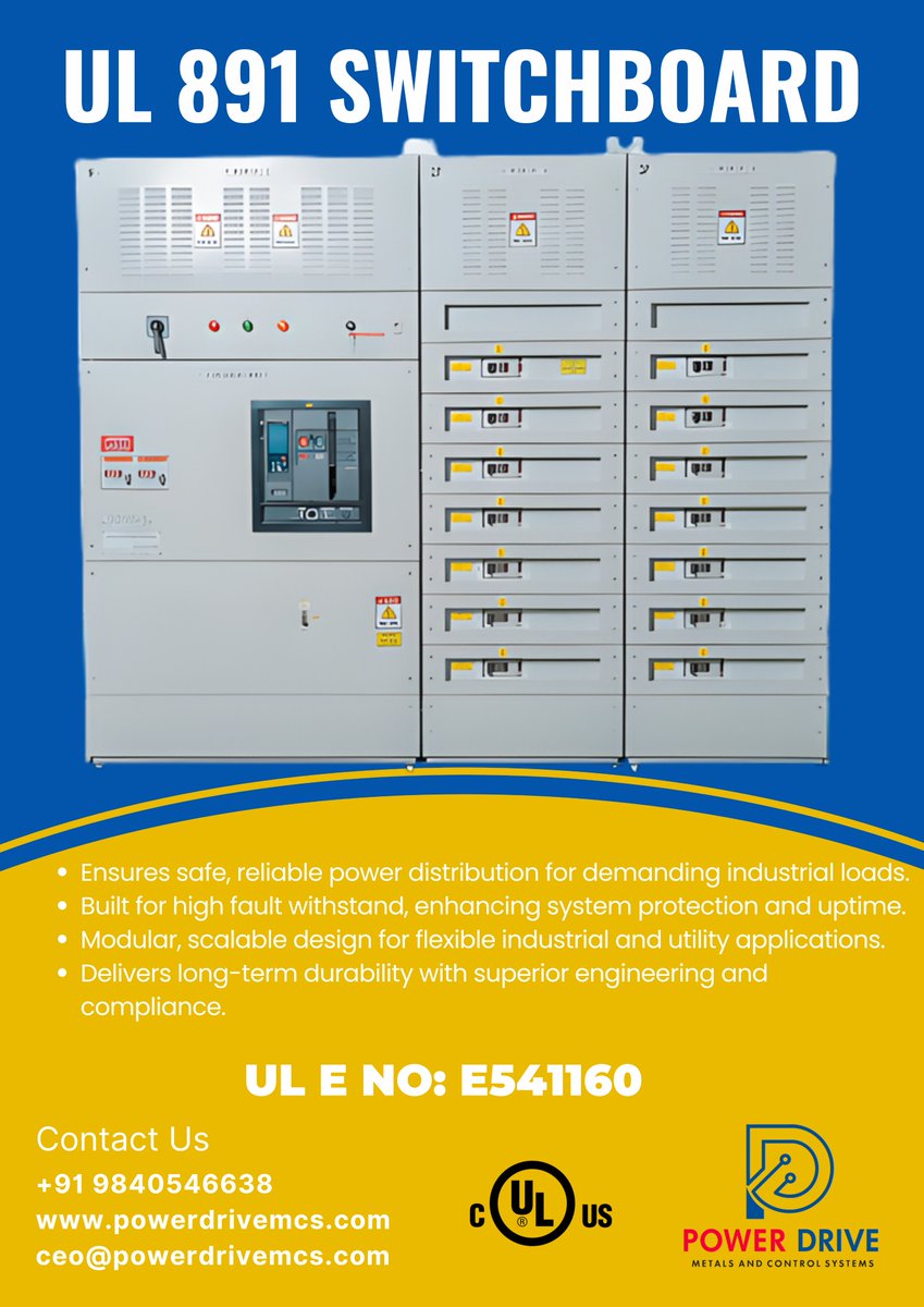 PowerDrive2020's tweet image. ◆ Ensures safe and reliable power distribution for heavy industrial loads
◆ High fault withstand capacity for enhanced protection and uptime
◆ Modular and scalable design for flexible applications
◆ Designed for long-term durability and consistent performance

#UL #IEEE