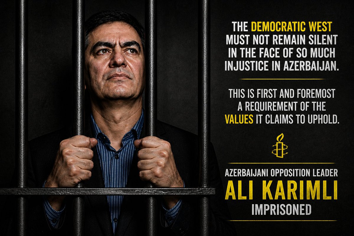 RT by @mikenov: Freedom for Azerbaijani opposition leader @AliKarimli pic.