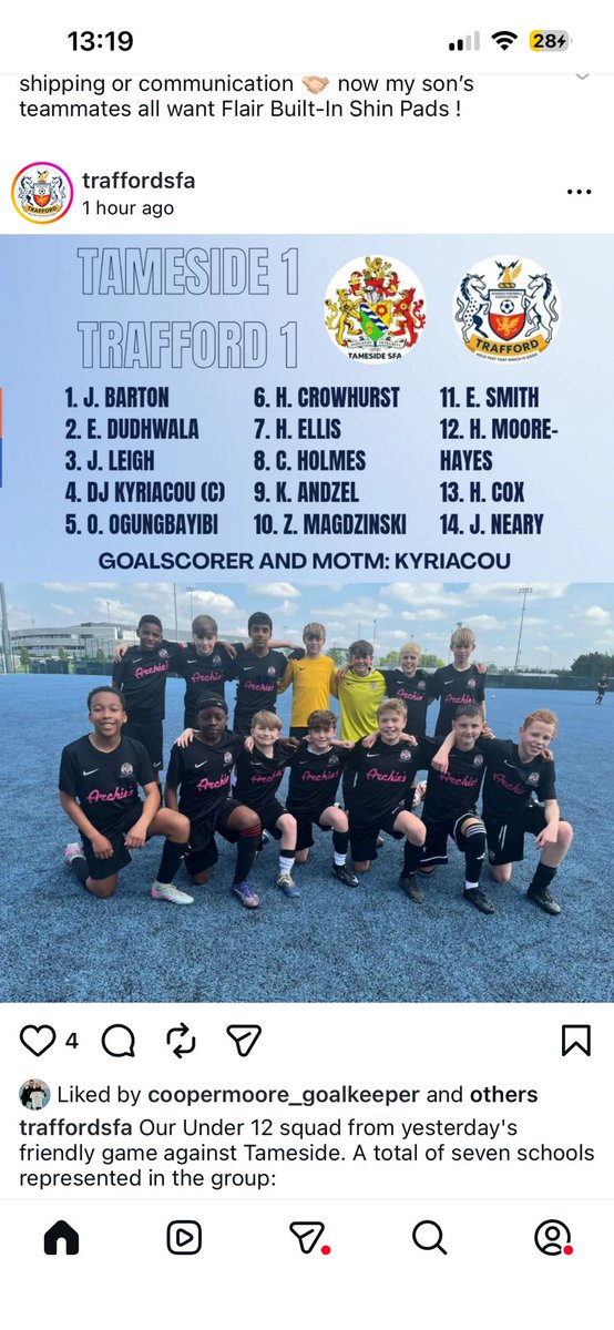 Trafford Schools' FA tweet media