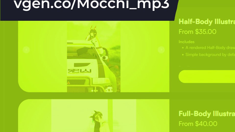 mocchi_mp3's tweet photo. I somehow got a Vgen! 
Feel free to browse through my selection there, link in bio ✌️✌️
#vgen #vgenopen #vgenartist https://t.co/m0cLjvZs87