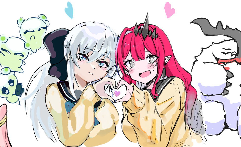 spendtime8's tweet photo. FGO学パロ絵チャした✨
ぼくが描いたのはモルガン＆バーヴァンシー（しばかめさんと共作）と例のポーズのテュフォン！ https://t.co/KSzDqEXcsQ