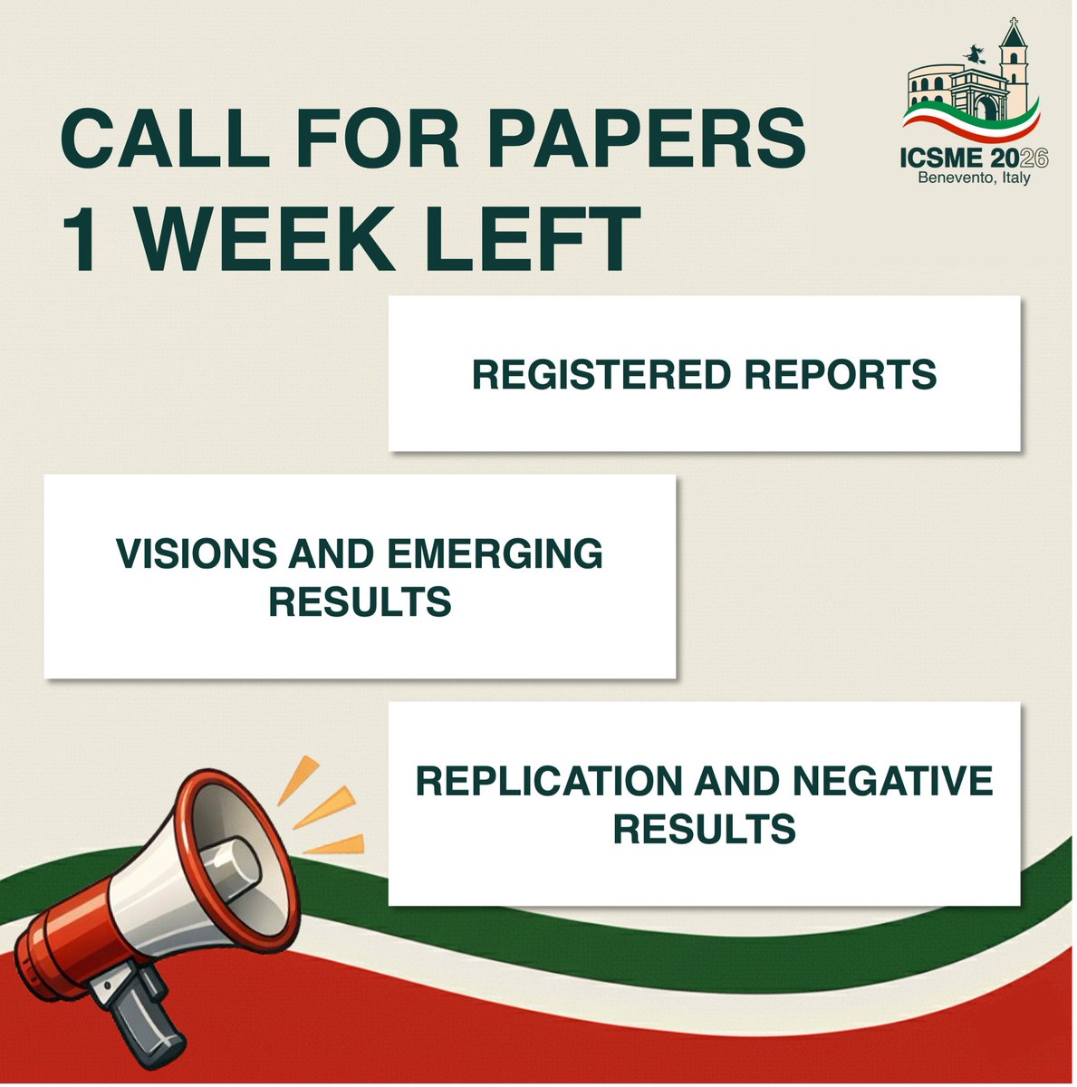 IEEE ICSME 2026 tweet media