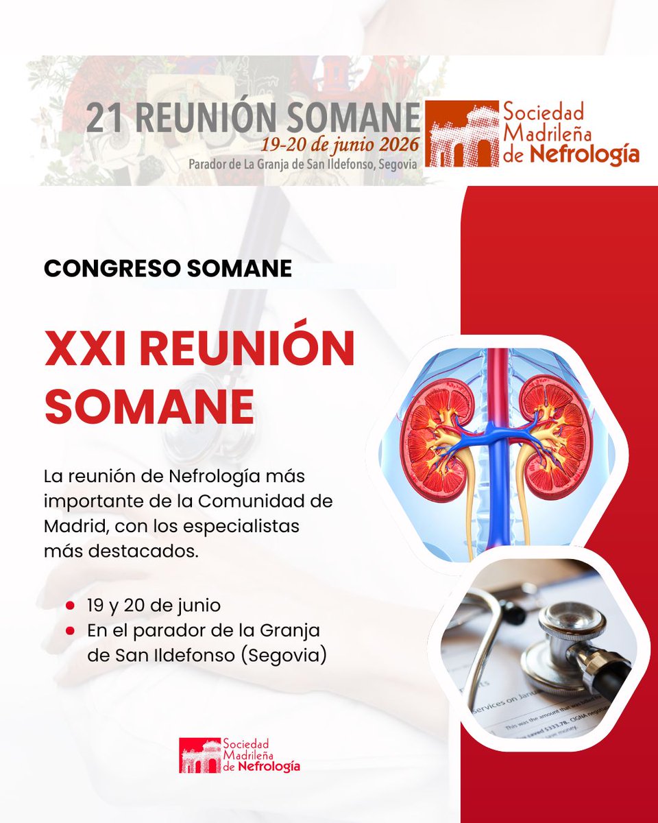 Sociedad Madrileña de Nefrología (SOMANE) tweet media