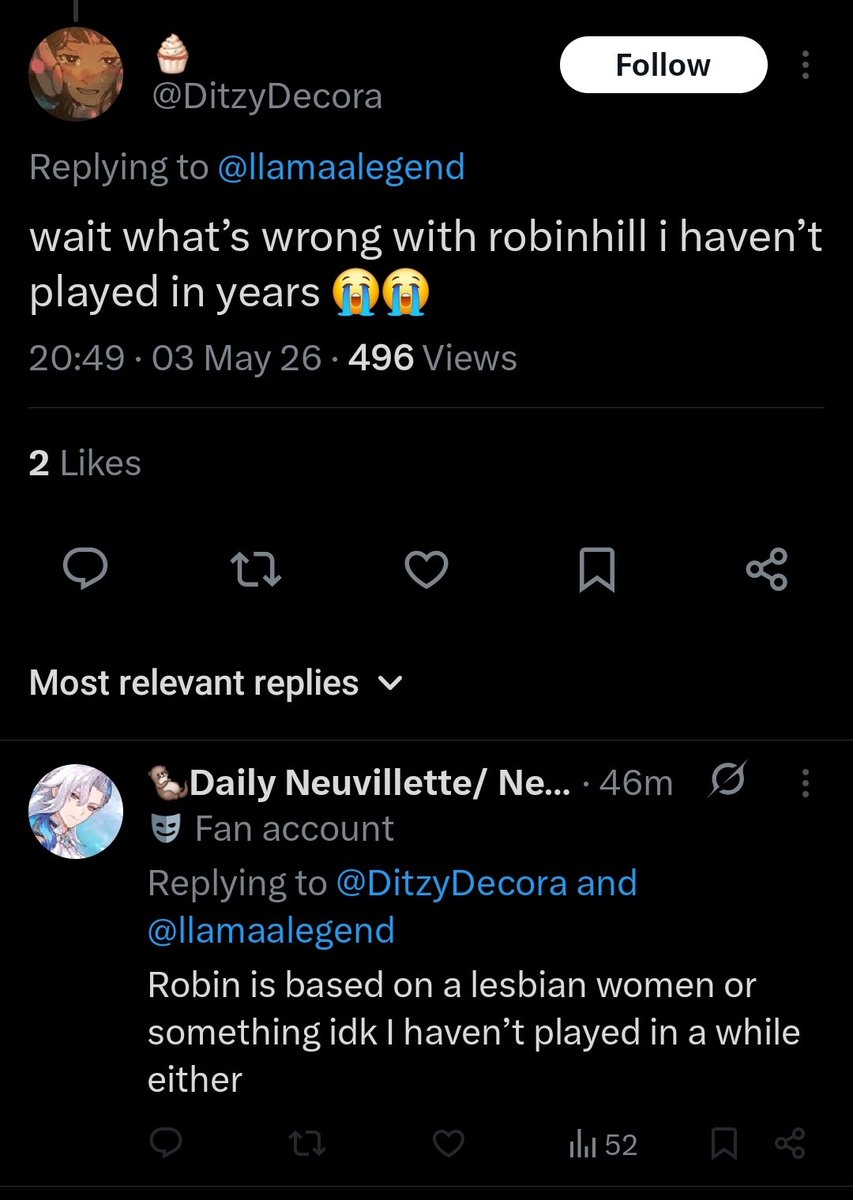 "I haven't played in a while" then don't spread made up bs you're not sure of??? Robinhill shippers face enough harassment as it is