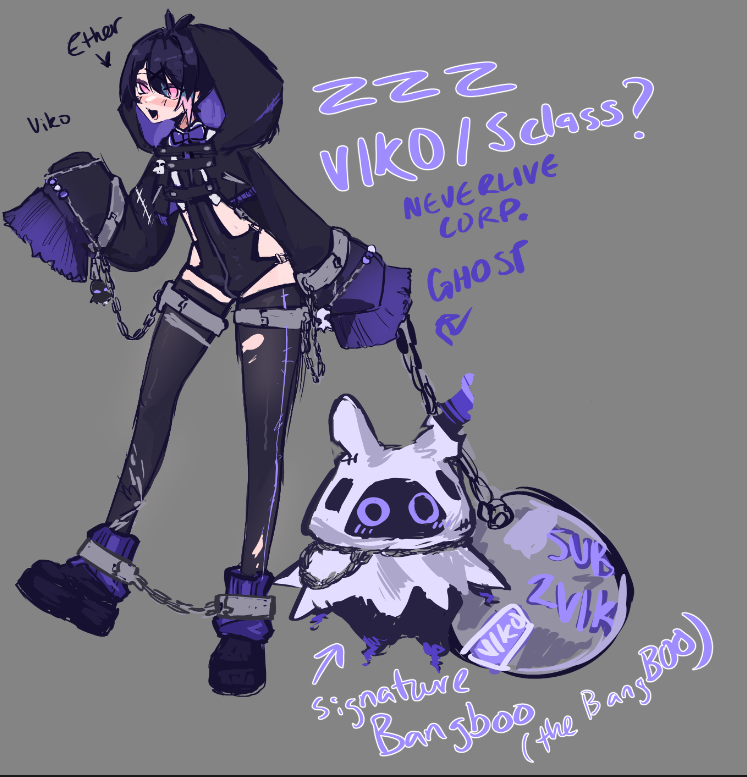 vikotheghost's tweet photo. here's my own design for a self insert character for zzzero LOL https://t.co/8T5As4Pbjc