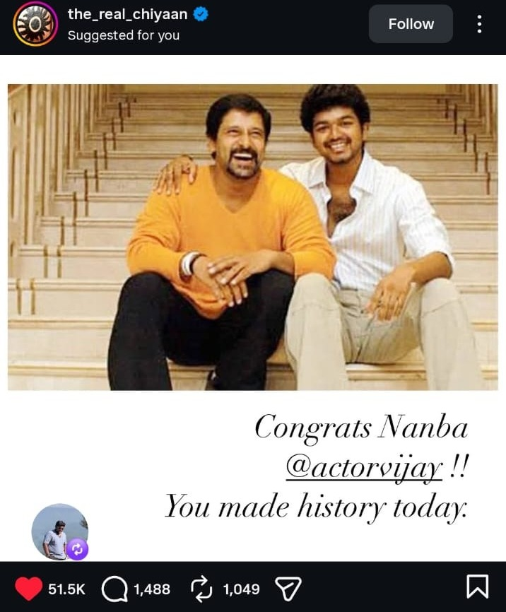 Arun Vijay tweet media