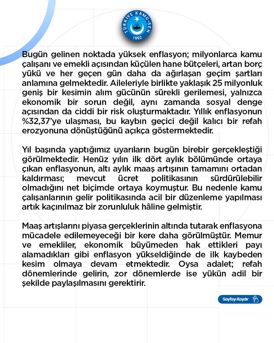 Turkyerel06's tweet photo. ENFLASYON DÜŞMÜYOR, MAAŞLAR ERİYOR, GEÇİM ZORLAŞIYOR https://t.co/NwtqgrgSXP