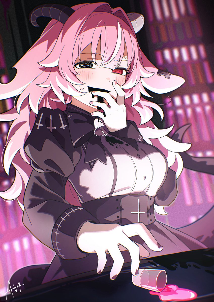 𝚃𝚑𝚎 𝙳𝚎𝚖𝚘𝚗𝚒𝚌 𝙳𝚛𝚞𝚗𝚔 . • ° 🩷❔️❕️ tweet media