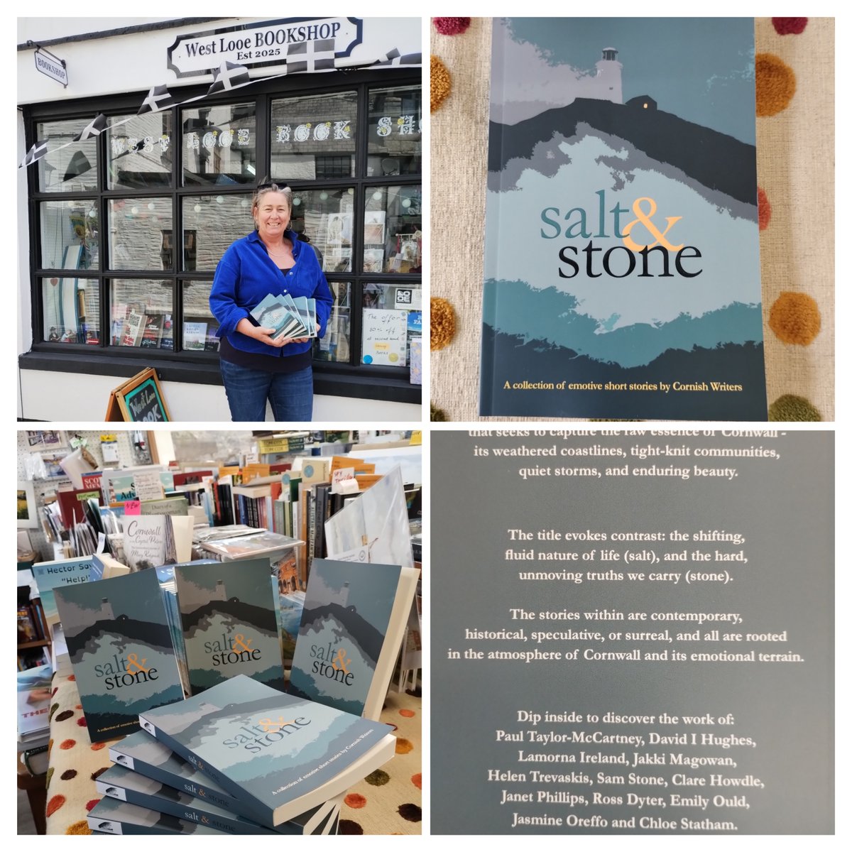 KatrinaRotgalve's tweet image. Good morning my gathered-stones-bathing-in-salty-seas-whilst-bluebells-are-ringing-for-brunch, how are you? West Looe Bookshop is open till 5pm today,come for a marvelous short story #book from @HermitagePress , even a story about #looe by Paul Taylor-McCartney #bookshop #cornish