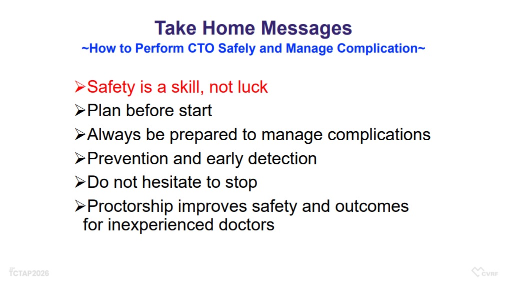 Zill_cardio's tweet image. #TCTAP2026 

❤️‍🔥 Here are 2️⃣ standout slides 👇, from the CTO-PCI session on:

🔑 Strategies to 

Prevent 

And

Manage 

Complications in 

#CTO_PCI...

Many of these principles, in my opinion, hold true for most of the #ComplexPCI scenarios. 

@summitmd_cvrf