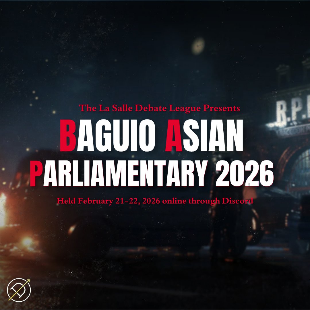 LSDebateLeague's tweet photo. Where’s everyone going? Bingo? 👀

Definitely not LSDL! The La Salle Debate League would like to congratulate its contingent for their tactical run in Baguio Asian Parliamentary (BAP) 🧟held last February 21–22, 2026, online via Discord. https://t.co/7RCgMvxikX