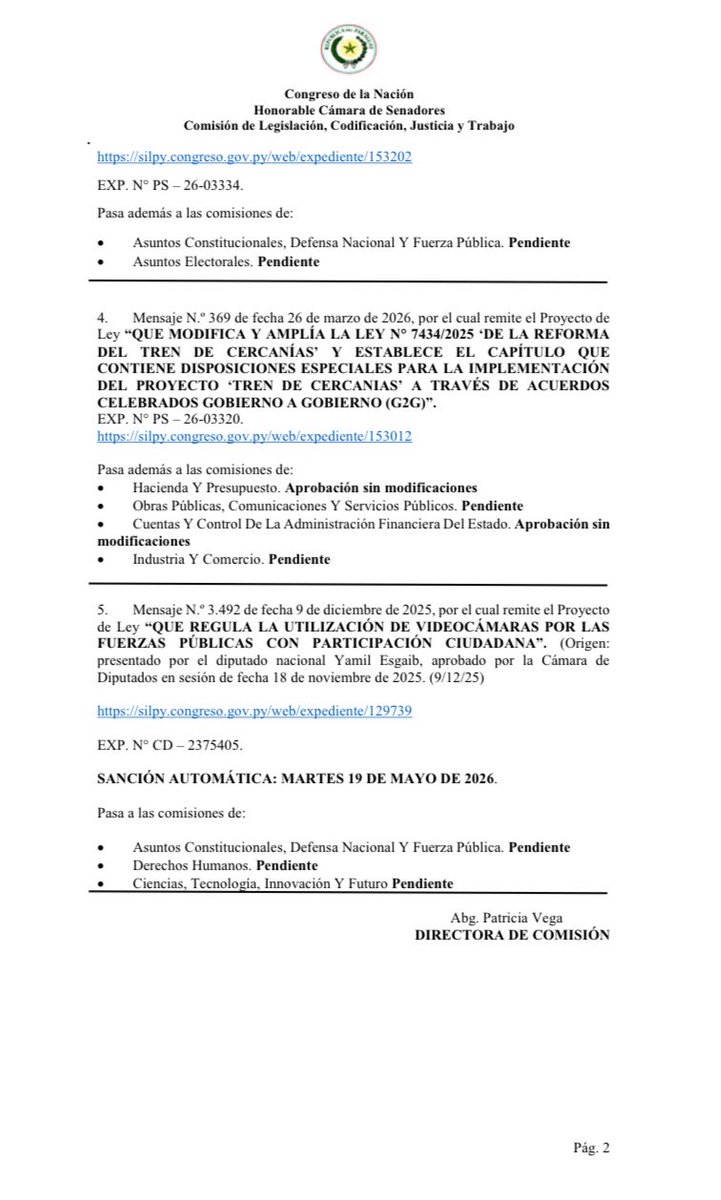Comisión de Legislación tweet media