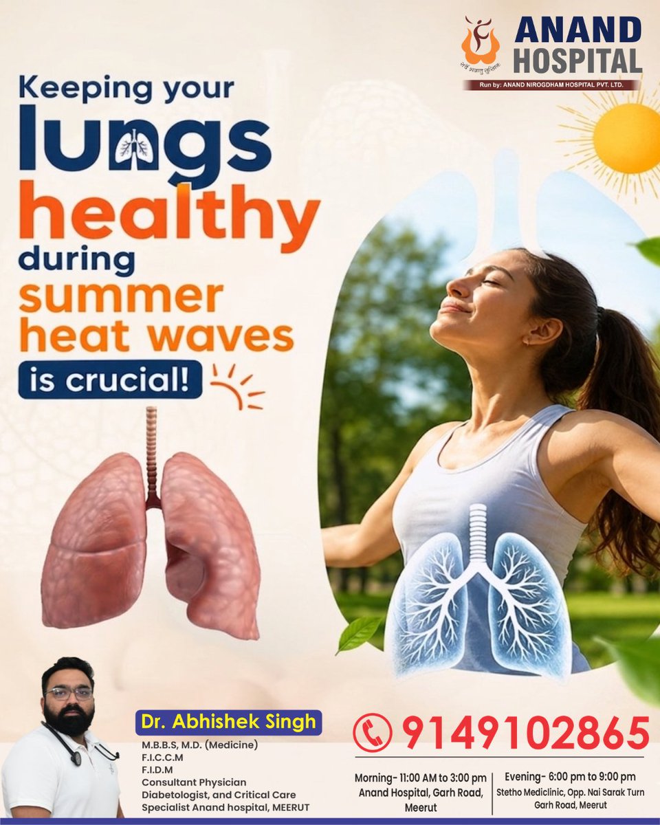 Abhishe86839948's tweet image. 🌞💨 गर्मी में अपने फेफड़ों का खास ख्याल रखें!
Heat waves के दौरान शरीर ही नहीं, आपके lungs भी प्रभावित होते हैं 😷

#LungHealth #SummerCare #StayHealthy #HealthyLifestyle #HeatWaveCare #BreathingCare #PollutionFree #HealthTips #WellnessIndia #StaySafe