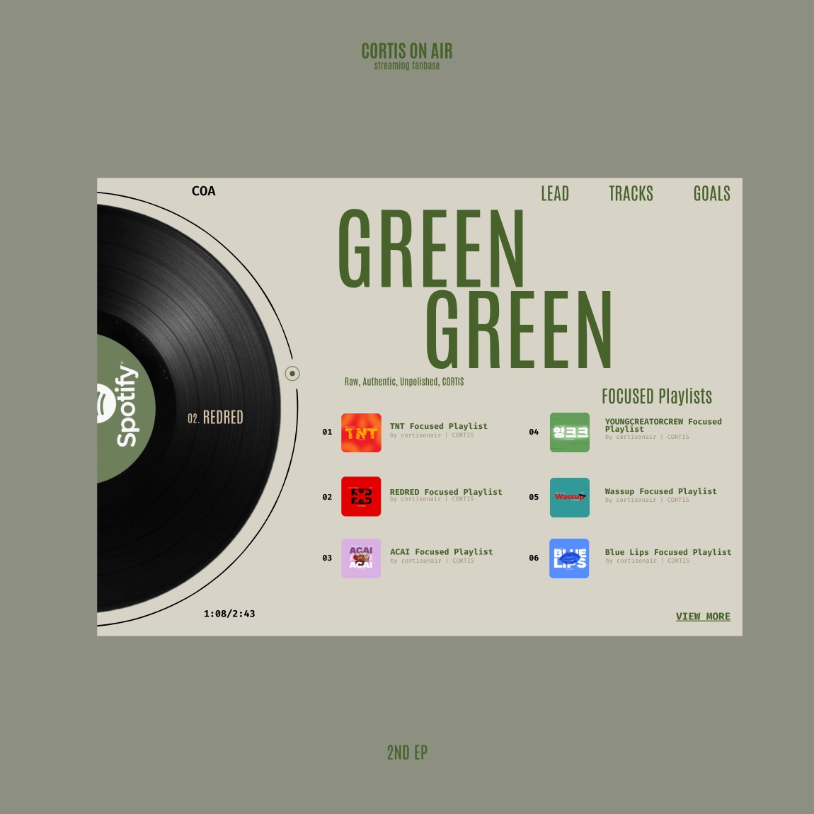 cortisonair's tweet photo. COERs, here's your curated spotify streaming playlists for GREENGREEN:🧵

•Save these and alternate/change everytime
•Do not play the same playlist repeatedly 
•Remember the pattern: GG top to bottom, short playlist, GG top to bottom, &amp; so on...

#GREENGREEN 
#CORTIS #코르티스 https://t.co/opLD4gzA52