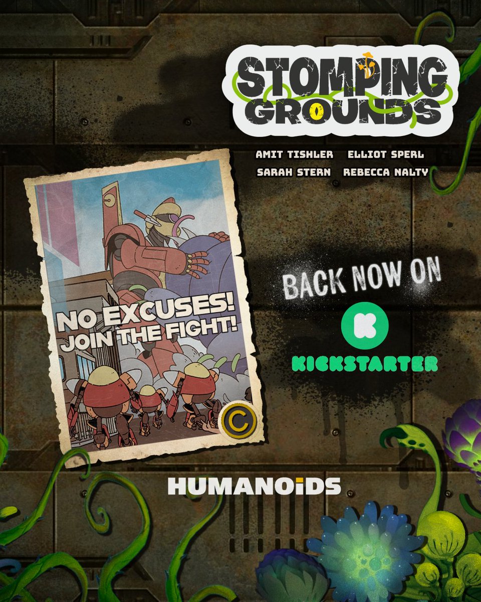 WrathOfTish's tweet image. @humanoidsinc "STOMPING GROUNDS" #KICKSTARTER PRE-LAUNCH CAMPAIGN WANTS YOU! 🫵

PLEDGE NOW: kickstarter.com/projects/human…👈

W: @wrathoftish &amp;amp; @aFrownieBiscuit✍️
A: Sarah Stern🧑‍🎨
C: rebnalty🎨

#comicbooks #stompinggrounds #graphicnovel #comics