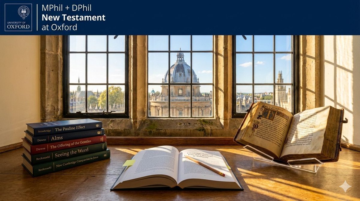 nt4ox's tweet photo. Thinking about joining us for MPhil/DPhil study in New Testament here in Oxford? Carpe diem and apply now - it's not too late! Exceptionally this year, our MPhil deadline for applications now closes June 5. Check out https://t.co/Wfj8AOXB7w; apply at https://t.co/wEFxEz1qSg https://t.co/Cpm1vv9Agp