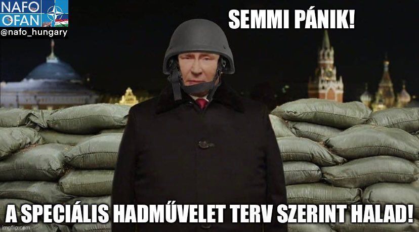 NAFO_Hungary's tweet image. Jó étvágyat mindenkinek, kivéve a vatnikokat és hutnikokat! 🚀 💥 🔥 

#ruszkikhaza #parádé #győzelemnapja #putyin #bunkerpapi