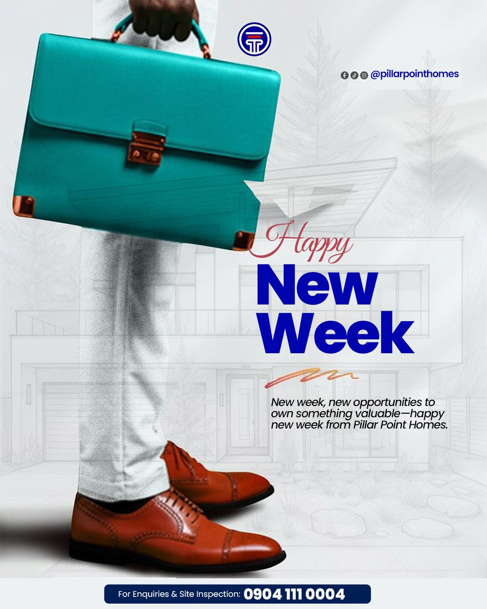 PillarPointHoms's tweet photo. Step into the new week with confidence—fresh goals, bold moves, and opportunities waiting at every door. 🏡✨

#NewWeekVibes #FreshStart #RealEstateGoals #OpportunityAwaits #DreamHome https://t.co/bUqXvAIGjW