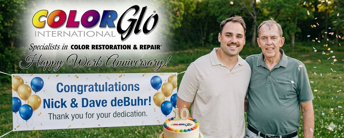 Please join us in wishing Dave and Nick deBuhr a very happy Color Glo Anniversary! 32 YEARS!!!!!!  Servicing Blackhawk and Buchanan counties in the state of Iowa.

Phone: 319-240-1680