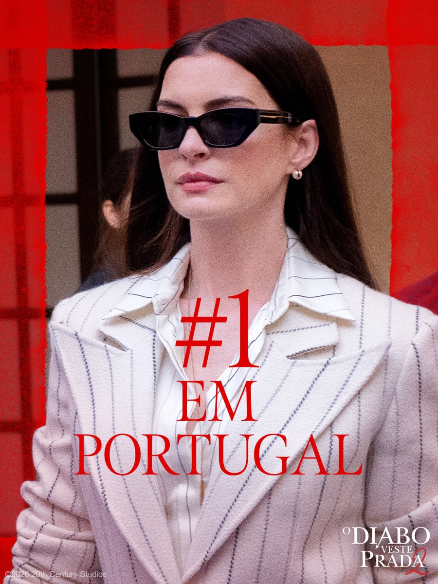 20thCenturyPT's tweet photo. Número 1 em Portugal e maior estreia do ano? Groundbreaking...
“O Diabo Veste Prada 2”, já nos cinemas. 👠 https://t.co/5E5o2LNxpr